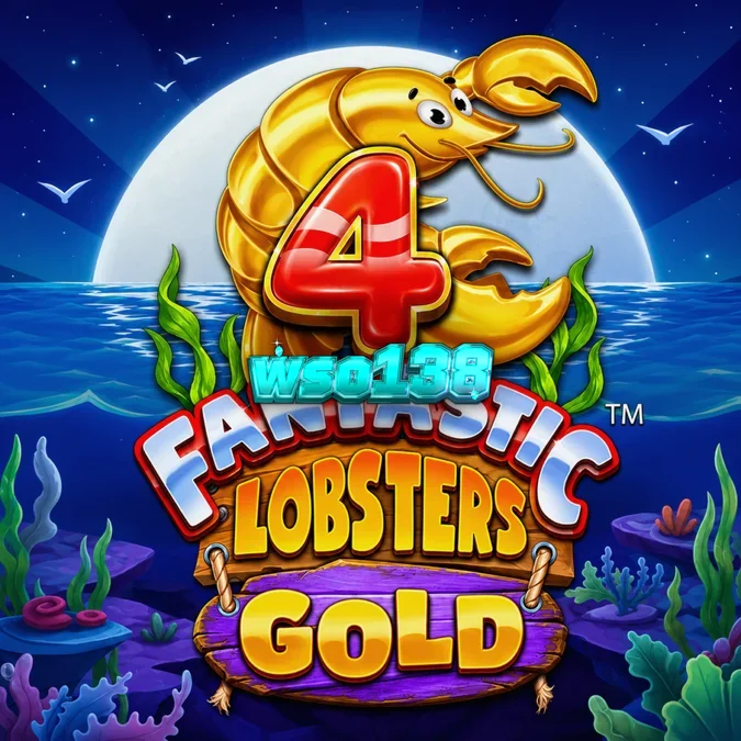 Tampilan visual game slot 4 Fantastic Lobsters Gold dengan tema bawah laut yang cerah